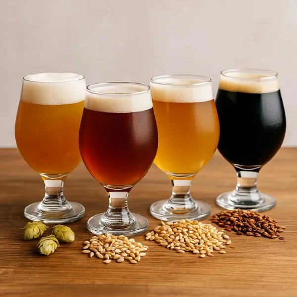 รสชาติเบียร์คราฟหลากหลายในแก้ว